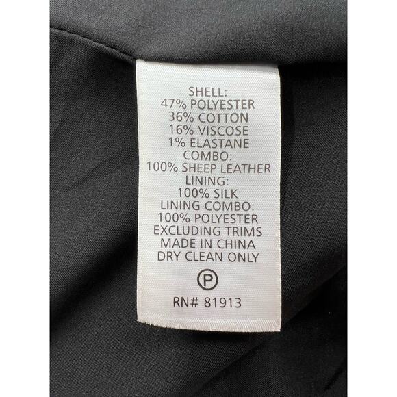 Tracy Reese Anthropologie Motto Zip Tweed Leather Trim Red Black Jacket Blazer 2 - Picture 13 of 16